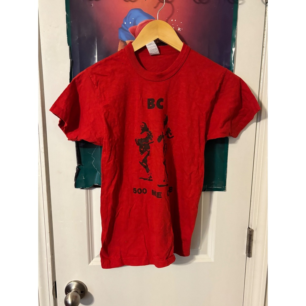 Vintage Ebert Sportswear BC 500 Mile Club Graphic T-Shirt Red Mens Medium 60s